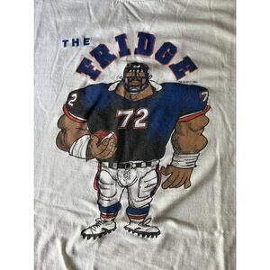 Vintage NFL Chicago Bears William Perry The Fridge T Shirt 2XL 80s USA